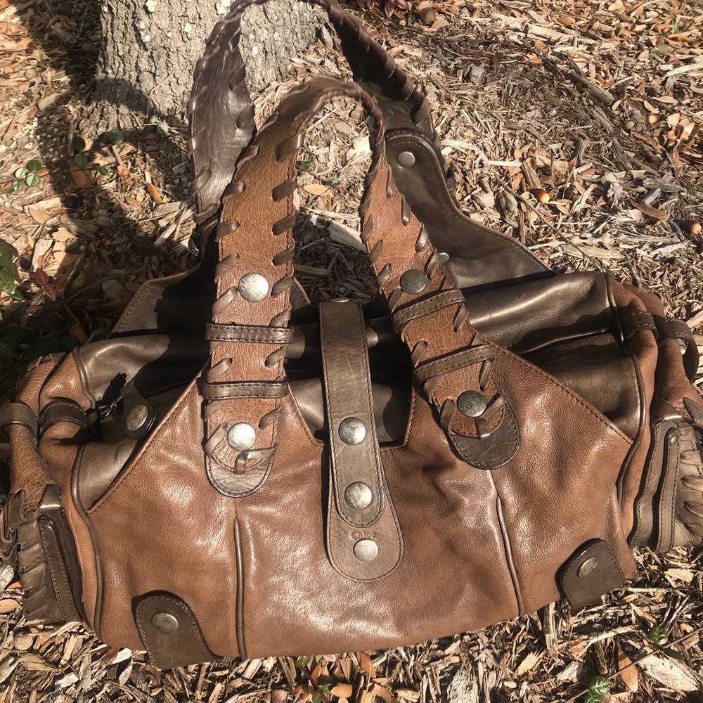 Chloe’ leather duffle bag
